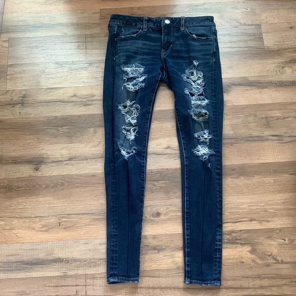 Low Rise Ripped Jeggings - Picture 1 of 4